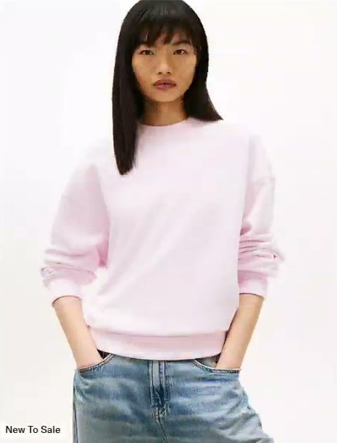 tommy jeans puff print boxy sweatshirt