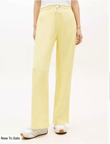 brushed back wide leg sweatpant