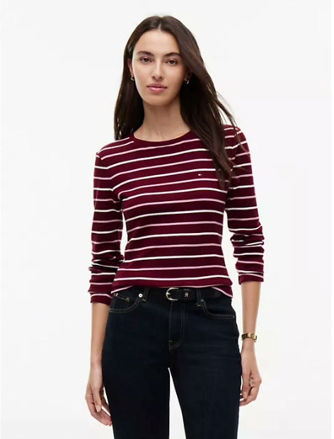 long sleeve striped favorite t shirt