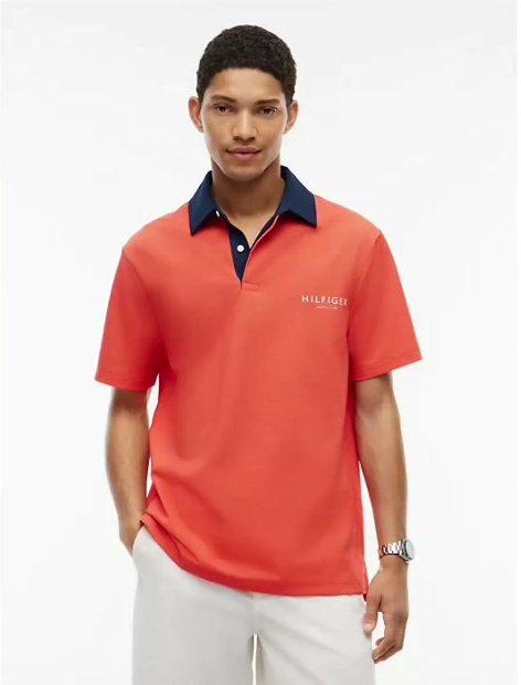 classic fit wicking rugby polo