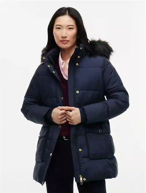 hooded puffer coat