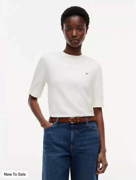 short sleeve crewneck sweater