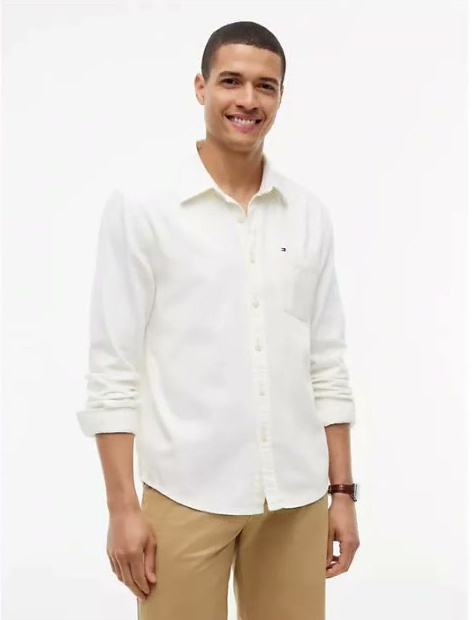 relaxed fit chambray pocket shirt