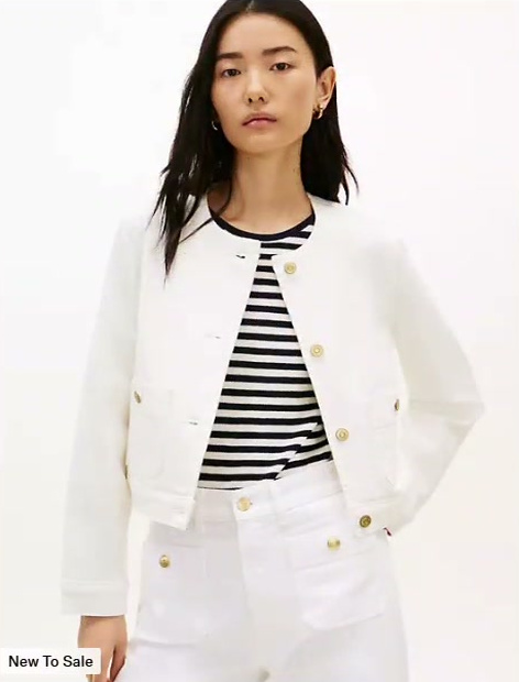 white denim lady jacket