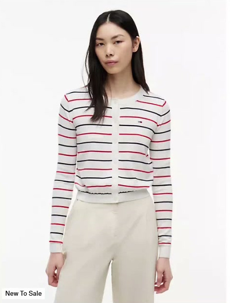 tommy jeans slim fit cotton cardigan