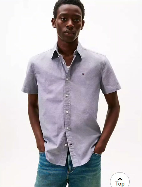 regular fit stretch oxford shirt