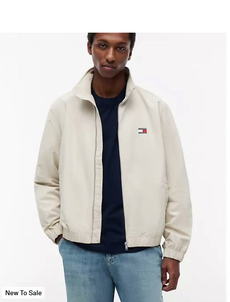 tommy jeans water repellent zip jacket