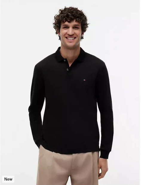 regular fit long sleeve polo