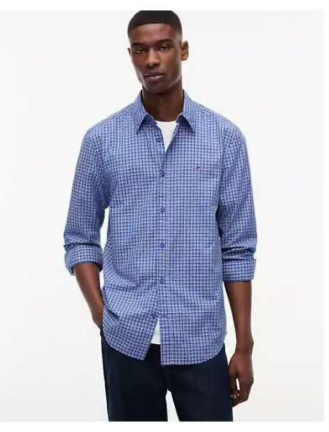 tommy jeans regular fit twill shirt