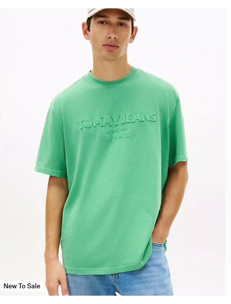 tommy jeans distressed logo t shirt