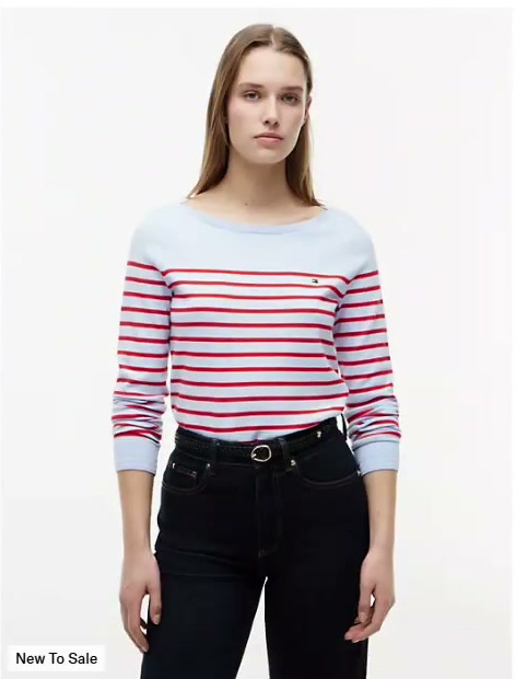 striped boatneck sweater