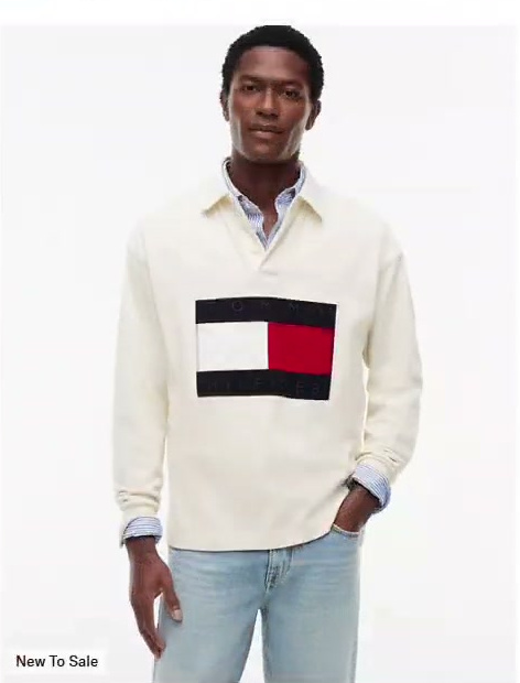 big flag logo rugby sweatshirt