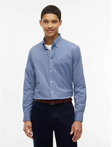 regular fit mini check th performance shirt