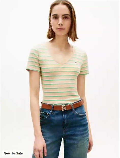 striped v neck favorite t shirt