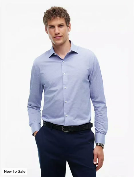 regular fit thflex check dress shirt