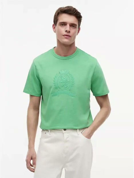 laurel leaf logo garment dyed t shirt