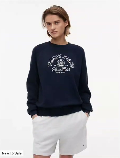 tommy jeans sports club logo sweatshirt