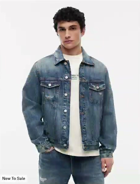 tommy jeans distressed denim jacket