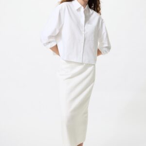 shirring narrow skirt