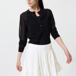 seersucker volume mini skirt