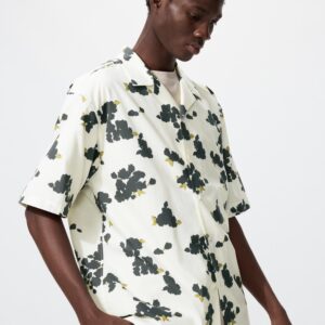 open collar shirt | short sleeve | printed