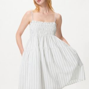 linen blend camisole dress | striped