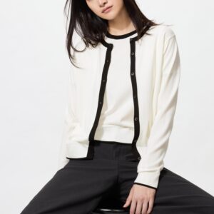 uv protection cardigan | color block