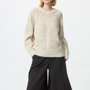 low gauge cable sweater