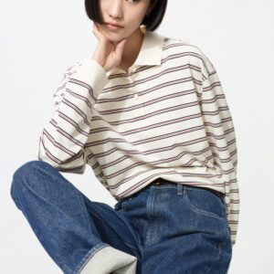 striped polo shirt | long sleeve