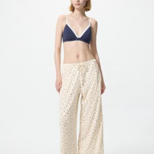 ribbed wide easy pants | flower | tall