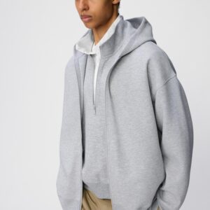 sweat oversized full zip hoodie