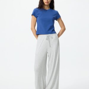ribbed wide easy pants | tall