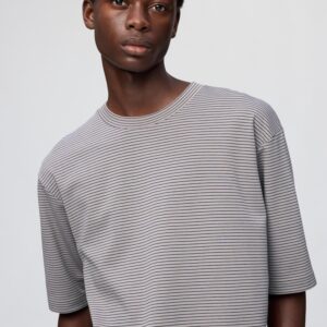 airism cotton oversized striped t shirt