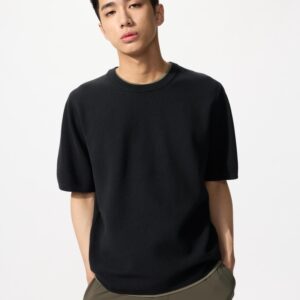 washable milano ribbed knitted t shirt
