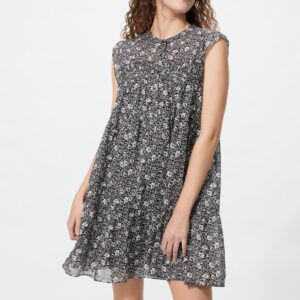 light cotton tiered dress | print