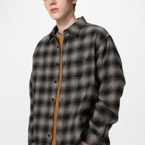 flannel checked shirt | ombre check