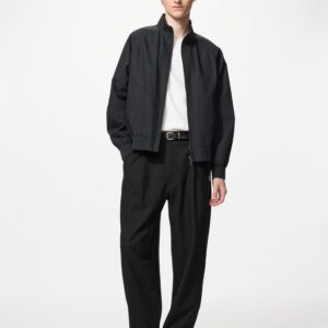 pleated relaxed wide pants