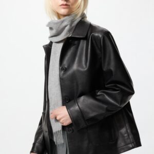 coated relaxed shirt jacket