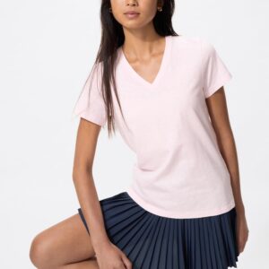 slub cotton v neck t shirt