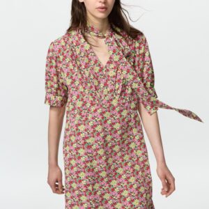 bow tie dress | print