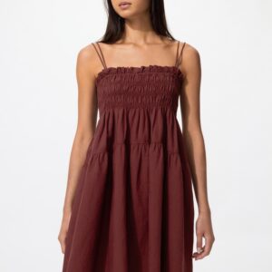 linen blend camisole dress