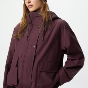 cotton blend utility parka