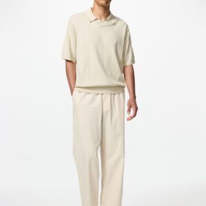 linen blend easy ankle pants