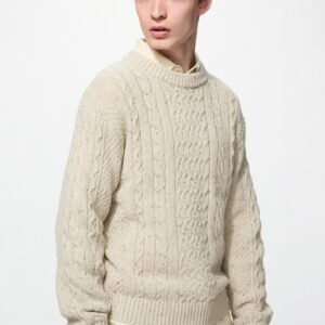 low gauge cable sweater