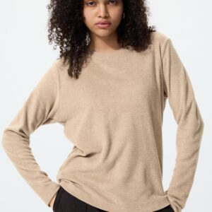 soft knitted fleece t shirt | long sleeve