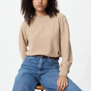 soft knitted fleece t shirt | long sleeve