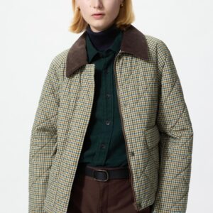 padded utility short jacket | pattern