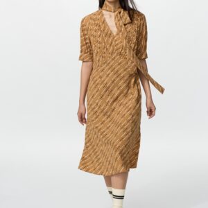 bow tie dress | print