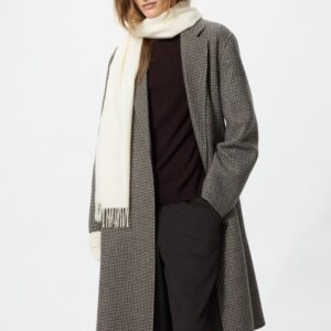 double face relaxed long coat | pattern