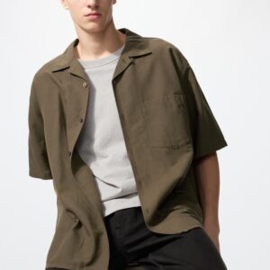 cotton linen shirt | short sleeve